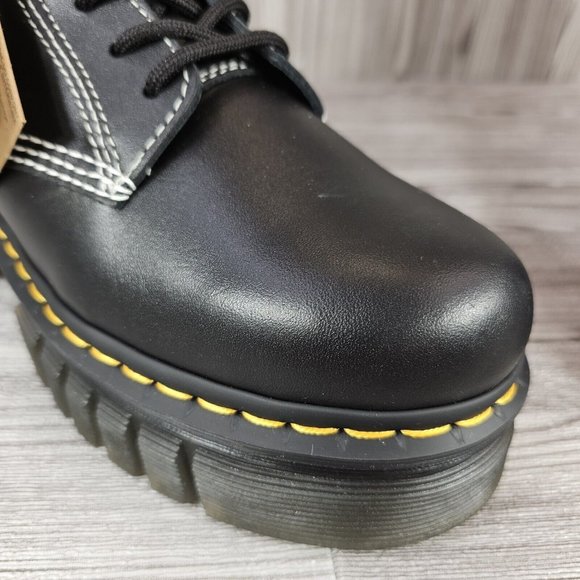 Dr. Martens Womens Audrick White Stitch Leather Platform Lace Up Boots - Size 7 - Picture 10 of 12